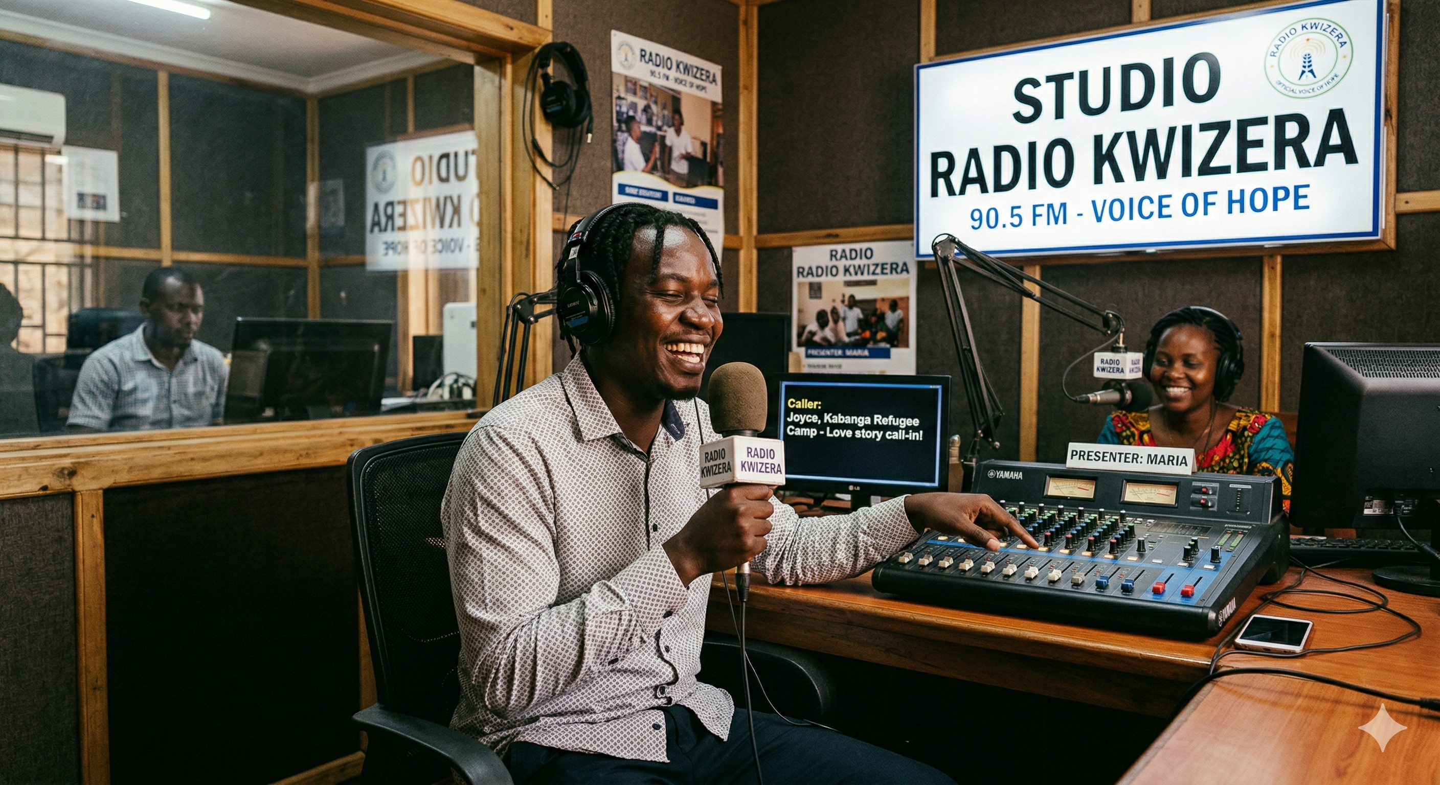 cinta pertama di radio kwizera melalui panggilan siaran malam